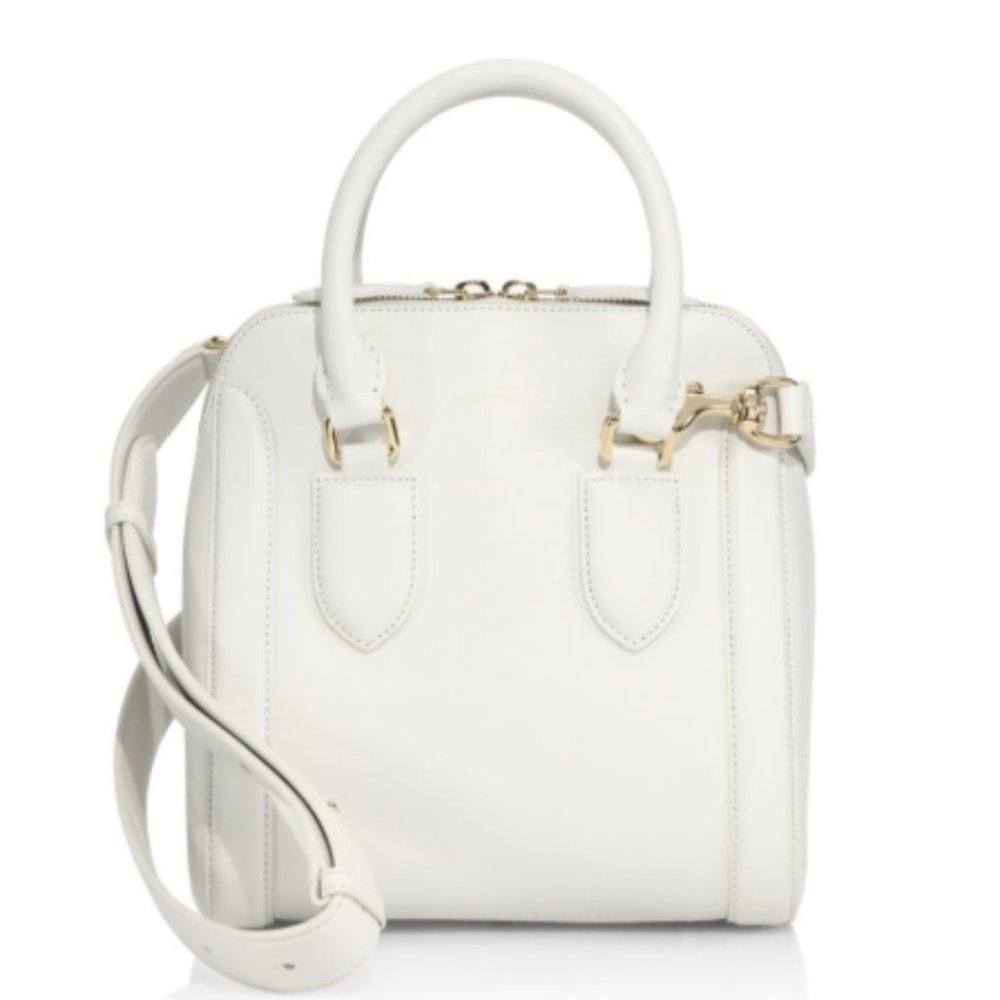 Heroine Medium Bugatti Shoulder Bag, Off White